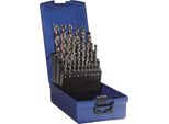 Set Di Punte Elicoidali Din 338 Tipo Tfl Ø Nominale 1-13X0,5 Mm Hss-Co5 Con Smussatura Nitrurata 25 Pezzi Cassetta In Plastica