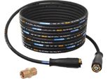 Tubo Ad Alta Pressione In Treccia D'acciaio Premium, Resistente Al Calore, 15 Metri - Con Connettori M22-M22 + Adattatore M22 (Versione: Tipo K) Per Idropulitrici Krcher E Kranzle