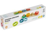 Puzzle Impilabile In Legno Con Forme, 9 Pezzi.