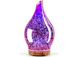 Porseme Aroma Diffusore Umidificatore 150 Ml, Fatto A Mano 3D Ultrasuoni Silenzioso 7 Colori Che Cambiano Led Camera Bpa Free Home Yoga Spa Timer (Oro Rosa)