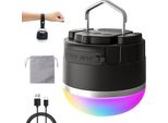 Rgb Led Luci Da Campeggio Luce Tenda Ricaricabile 12 Modalità Di Illuminazione E Continua, IP65 Ultra Impermeabile Lanterna Antipolvere, Portatile Ca