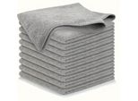 Inf Panni In Microfibra Grigi 25X25Cm - Set Da 10 Per Pulizia Versatile