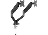 Braccio Per Monitor, Design Ergonomico, Supporto Per Doppio Display, Nero