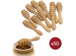 50X Set Di Cucchiai Da Miele In Legno 9,5 Cm Faggio | Cucchiaio Da Miele Naturale