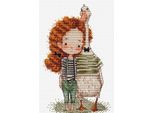 Hobbyjobby Set Per Ricamo A Punto Croce "Lucy E L'oca"", 11X18Cm"