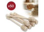 50X Cucchiaio Da Miele In Legno Con Sfera 17 Cm | Cucchiaio Da Miele Naturale