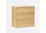 Modulo Di Stoccaggio Decorativo In Legno 3 Cassetti, Quercia