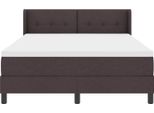 Vidaxl Letto A Molle Con Materasso Marrone Scuro 200 X 160 Cm In Poliestere