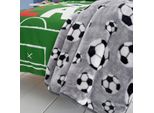 Catherine Lansfield Coperta In Pile Da Calcio Per Bambini, 120 X 150 Cm, Grigio