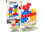 Gioco Della Torre Di Equilibrio Animali Di Pietra Blocchi Colorati