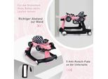 Girello Pieghevole 4 In 1 73 X 64 X 50,5/53,5/55,5 Cm Rosa