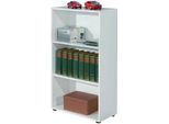 Dmora Libreria Djorda 30X60X110H Cm Bianco, 2 Ante 2 Ripiani