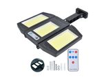 Lampada Solare Cob Con Sensore Di Movimento, Telecomando, Lampione Stradale, Lampada Da Esterno, Impermeabile IP65, Lampada Da Parete Per Giardino