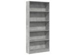 Syfax™ Libreria Grigio Cemento 80X24X176 Cm In Legno Multistrato