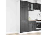 Syfax™ Armadio Da Cucina Lucca Nero In Legno Multistrato
