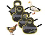 Inf Gilet Di Sicurezza Riflettente Per Polli, Anatre E Oche - Confezione Da 4, Tessuto Oxford Camuffare