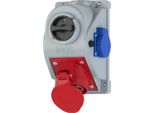 Presa Di Corrente Fissa Con Interruttore Tipo """Combo-Pol"""" 32A 400V 3P+Z+N, Presa Di Corrente A 230V, Interruttore 0-1 IP44"