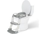 Jayseuw Water Trainer Learning Potty Sedile Del Water Regolabile In Altezza Sedile Del Water Per Bambini Con Maniglie, Pieghevole Con Gradini