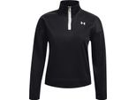 Under Armour - Top Da Donna, Con Zip Corta, In Pile GT8442 (34-36 Eu) (Nero)