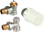 Set Per Radiatori Collegati Lateralmente: Testa Thera-6 T3019W0 + Valvola Per Radiatori, Angolare, 1/2 Poll. V2020ESX15 + Valvola Di Ritorno, Angolare, 1/2 Poll