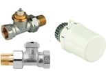 Set Per Radiatori Collegati Lateralmente: Testa Thera-6 T3019W0 + Valvola Termostatica A Passaggio Diretto Con Preregolazione, 1/2 Pollice V2020DSX15 + Valvola Di Ritorno,
