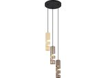 Moderna Lampada A Sospensione A Spirale A Tubo Tondo Di Colore Nero Per Soggiorno Sopra Il Tavolo 3Xgu10 10W Stream Trio