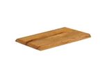 Syfax™ Piano Tavolo 50X40X2,5 Cm Bordi Vivi In Legno Massello Di Mango
