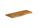 Syfax™ Piano Tavolo 100X40X2,5 Cm Bordi Vivi In Legno Massello Mango
