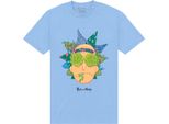 Rick And Morty - Maglietta Uomo/Donna Unisex PN152 (L) (Azzurro)