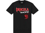 Horror Line - Maglietta "Dracula Sucks"" Per Uomo/Donna Unisex PN648 (L) (Nero)"