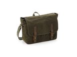 Quadra - Borsa Messenger "Heritage"", Inserti In Pelle BC5223 (Taglia Unica) (Verde Oliva)"