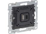Legrand Seano Inserto 2F 765027 Presa Di Ricarica Usb Tipo A+C Con Corrente Di Carica 3 5 (765027)
