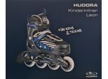 Hudora Inliner Per Bambini Leon, Taglia 29-40, Nero/Blu : 33-36 : Nero