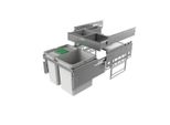 Naber, Cox® Base K1 500-2 Con Base. Cestino Per Rifiuti, Lordo, Grigio Chiaro, Altezza 460 Mm - Cestino Per Rifiuti