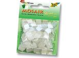 Folia 60201 Pietre Di Mosaico, 10 X 10 Mm, Resina Sintetica, Miscela Tono Su Tono, Bianco (45 G)