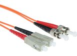Act 0,5 Metri Lszh Cavo Patch In Fibra Multimodale 62,5/125 OM1 Duplex Con Connettori St E Sc St/Sc 62,5/125 Duplex 0,50M (RL2000)
