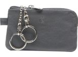 Esquire Pelle Caso Chiave Logo Key Case With Zip Black Nero