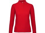 B&C ID.001 Poloshirt Da Donna, Langarm BC3944 (3XL) (Purpurrot)