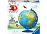 3D Puzzle Globe 180 Pieces - Ravensburger - Educational - Glueless - From 7 Years Old