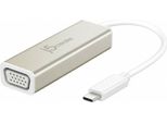 J5Create JCA111, 3.2 Gen 1 (3.1 Gen 1), Usb Type-C, Maschio, 1920 X 1080 Pixel, 60 Hz, Alluminio, Bianco