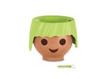 Fioriera Lechuza Ojo Verde Mela | Fioriera Per Bambini Con Sistema Di Irrigazione | In Design Playmobil | Ø 21 X 15,8 Cm | 19042