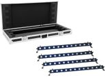 Eurolite Set 4X Led BAR-12 Qcl Rgb+Uv Leiste + Case (20000664)