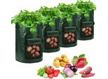 5 Pezzi Sacchetto Di Piantagione Patate Pomodori Arachidi 7 Galloni Pe Sacchetto Di Piantagione Sacchetto Di Piantagione Traspirante Borsa Per Verdure, Verde
