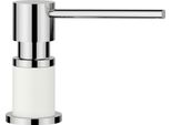 Blanco Lato Distributore Di Detersivi Silgranit Look Bicolore Argento Granito Bianco/Cromo