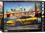 Puzzle Da 1000 Pezzi - Puzzle - Corvette Z 06 A New York + Set Di 3 Accessori Per Puzzle