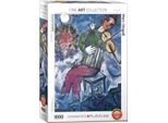 Puzzle Da 1000 Pezzi - Puzzle - Marc Chagall - Il Violinista Blu + Set Di 3 Accessori Per Puzzle