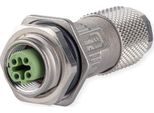 Presa Metz Connect M12 Codificata D IP67, Cablabile In Campo Con Flangia