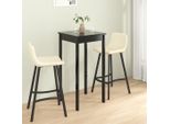 The Living Store Tavolo Da Bar In Mdf Nero 55X55X107 Cm