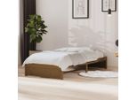 The Living Store Letto In Legno Massiccio Marrone Miele 90X190 Cm