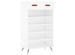 Vidaxl Scarpiera Bianca 60X35X105 Cm Materiale A Base Di Legno